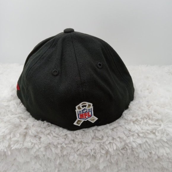 Atlanta Falcons Hat Mens S/M Fitted Black Camo Salute To Service New Era‎ - Picture 3 of 6